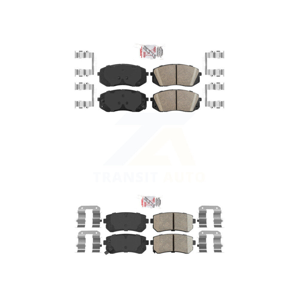 AmeriBRAKES KNF-101674 Disc Brake Pad for 2015-2016 Hyundai Sonata - Front and Rear