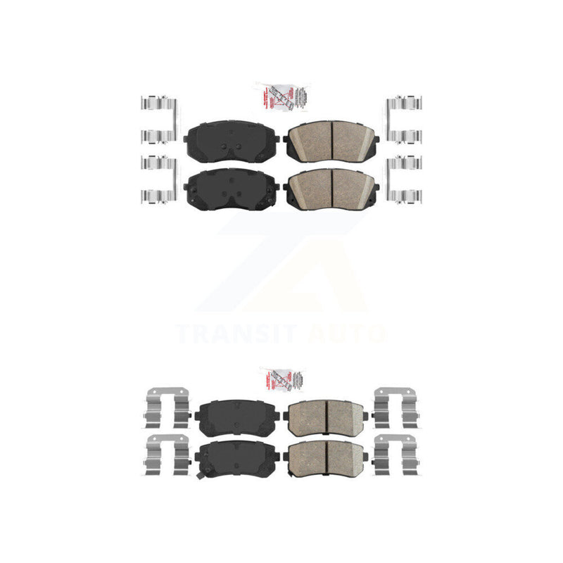 AmeriBRAKES KNF-101674 Disc Brake Pad for 2015-2016 Hyundai Sonata - Front and Rear