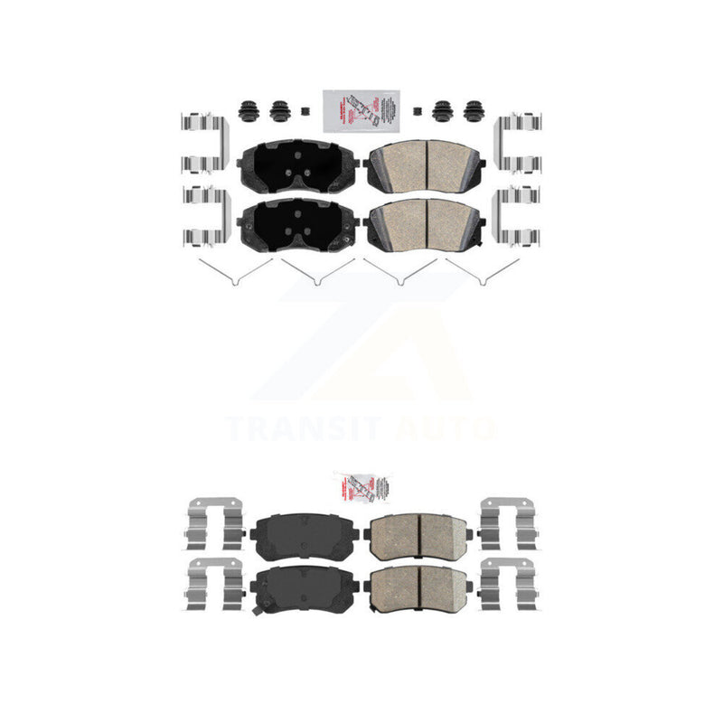 AmeriBRAKES KNF-101676 Disc Brake Pad for 2015-2016 Hyundai Sonata - Front and Rear