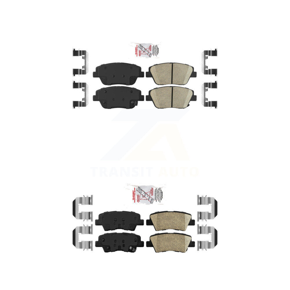 AmeriBRAKES KNF-101677 Disc Brake Pad for 2016 Kia Optima - Front and Rear