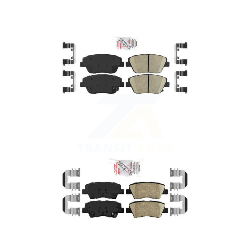 AmeriBRAKES KNF-101677 Disc Brake Pad for 2016 Kia Optima - Front and Rear