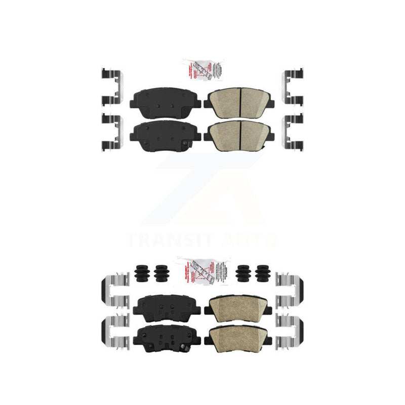 AmeriBRAKES KNF-101678 Disc Brake Pad for 2016 Kia Optima - Front and Rear