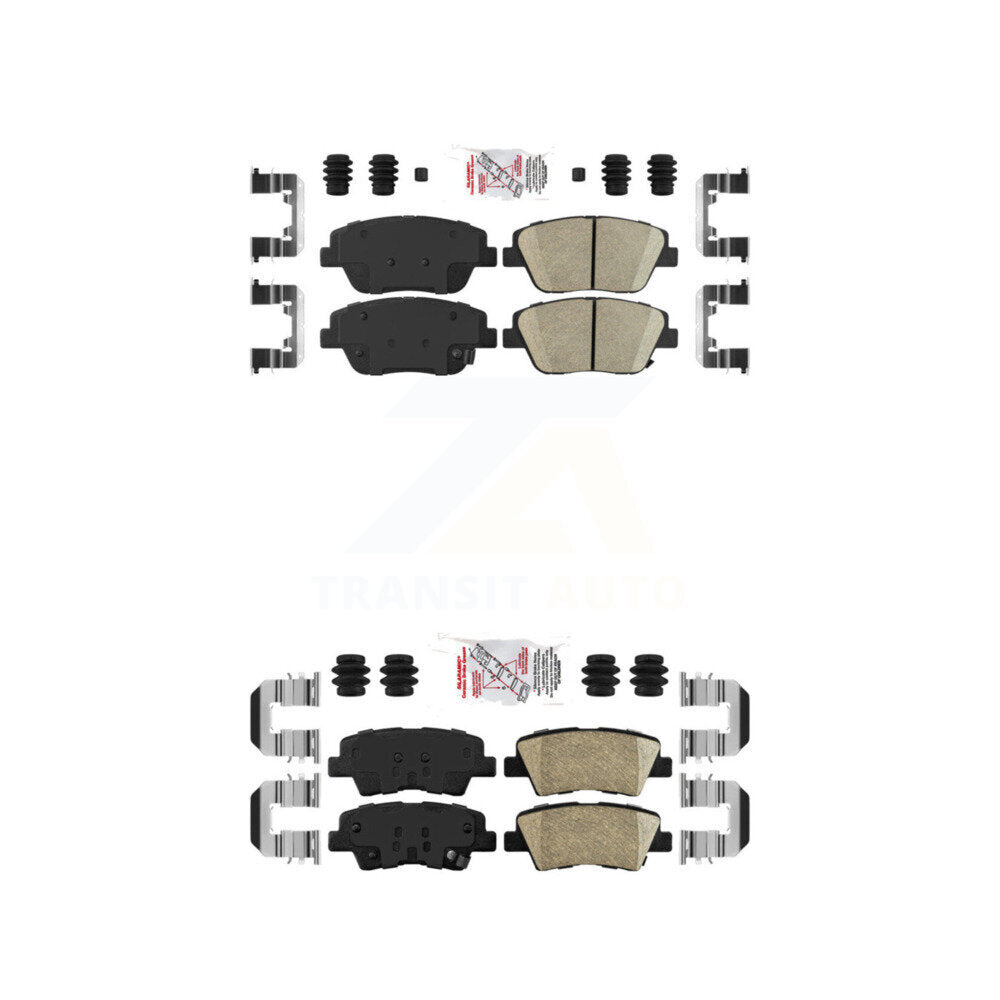 AmeriBRAKES KNF-101680 Disc Brake Pad for 2016 Kia Optima - Front and Rear