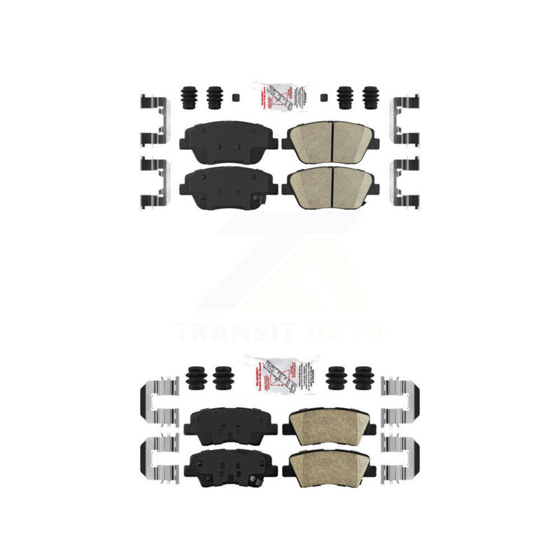 AmeriBRAKES KNF-101680 Disc Brake Pad for 2016 Kia Optima - Front and Rear