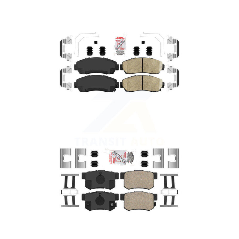 AmeriBRAKES KNF-101681 Disc Brake Pad for 2007-2015 Honda Civic, Acura RDX - Front and Rear