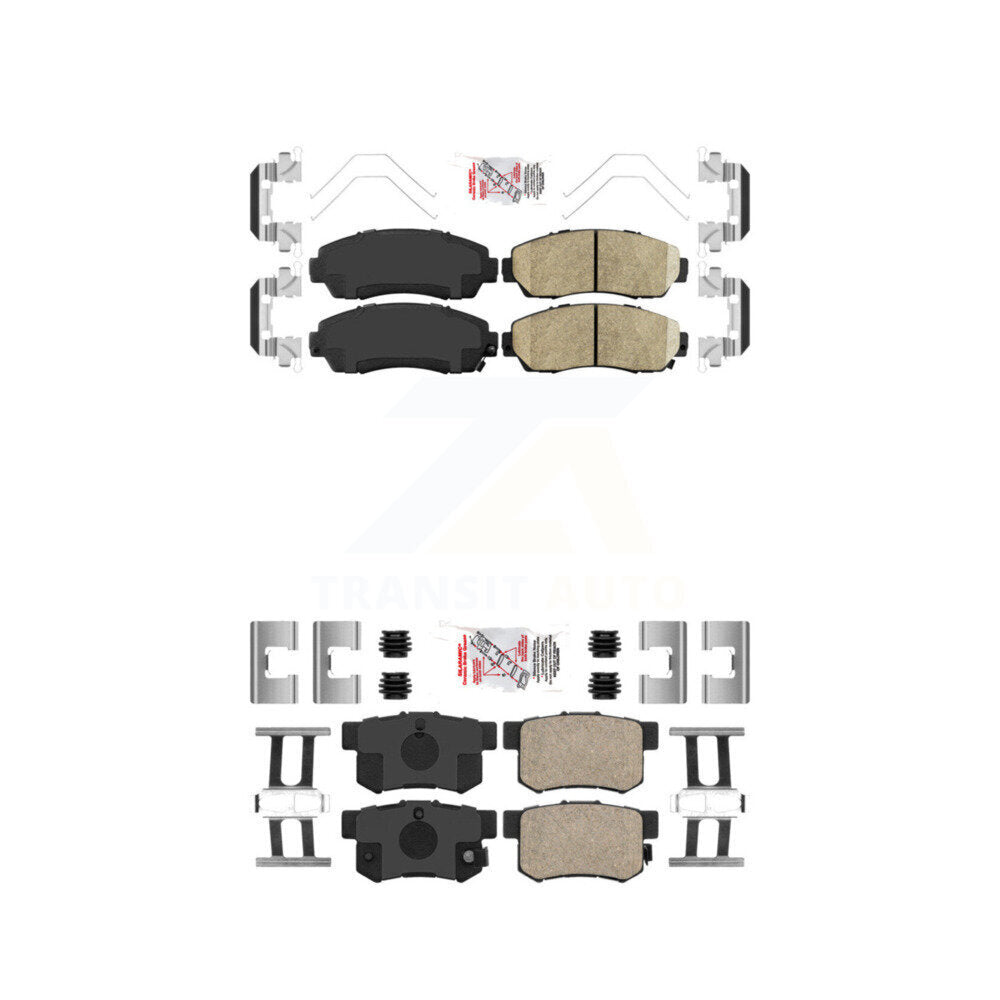 AmeriBRAKES KNF-101682 Disc Brake Pad for 2007-2015 Honda Civic, Acura RDX - Front and Rear