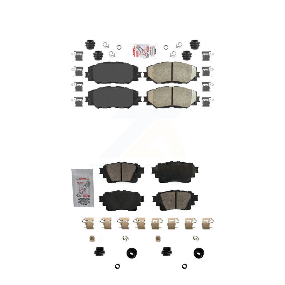 AmeriBRAKES KNF-101707 Disc Brake Pad for 2019 Toyota Corolla - Front and Rear