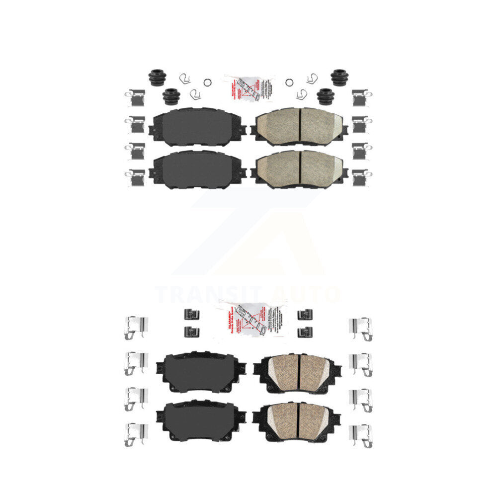 AmeriBRAKES KNF-101708 Disc Brake Pad for 2019 Toyota Corolla - Front and Rear