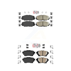 AmeriBRAKES KNF-101710 Disc Brake Pad for 2019 Toyota Corolla - Front and Rear