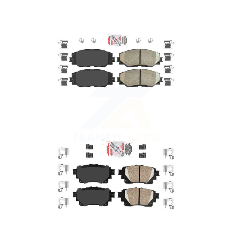 AmeriBRAKES KNF-101710 Disc Brake Pad for 2019 Toyota Corolla - Front and Rear