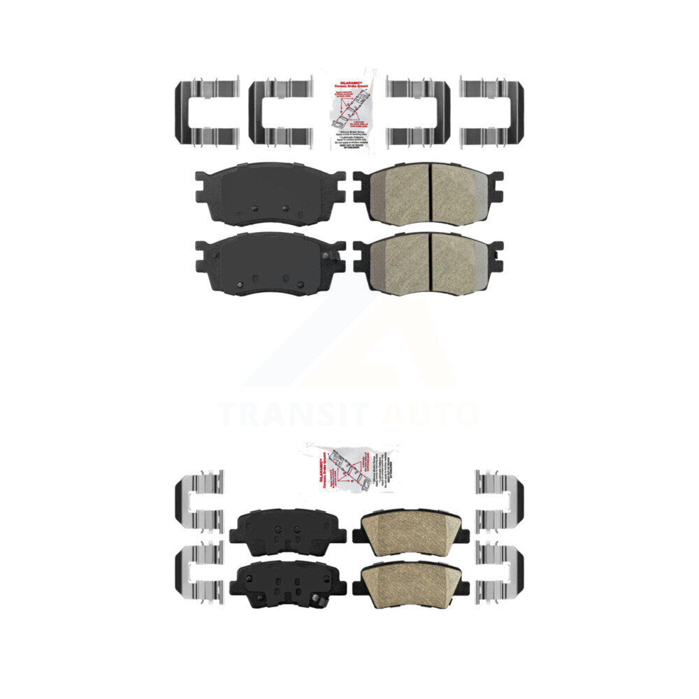 AmeriBRAKES KNF-101711 Disc Brake Pad for 2011 Hyundai Accent - Front and Rear