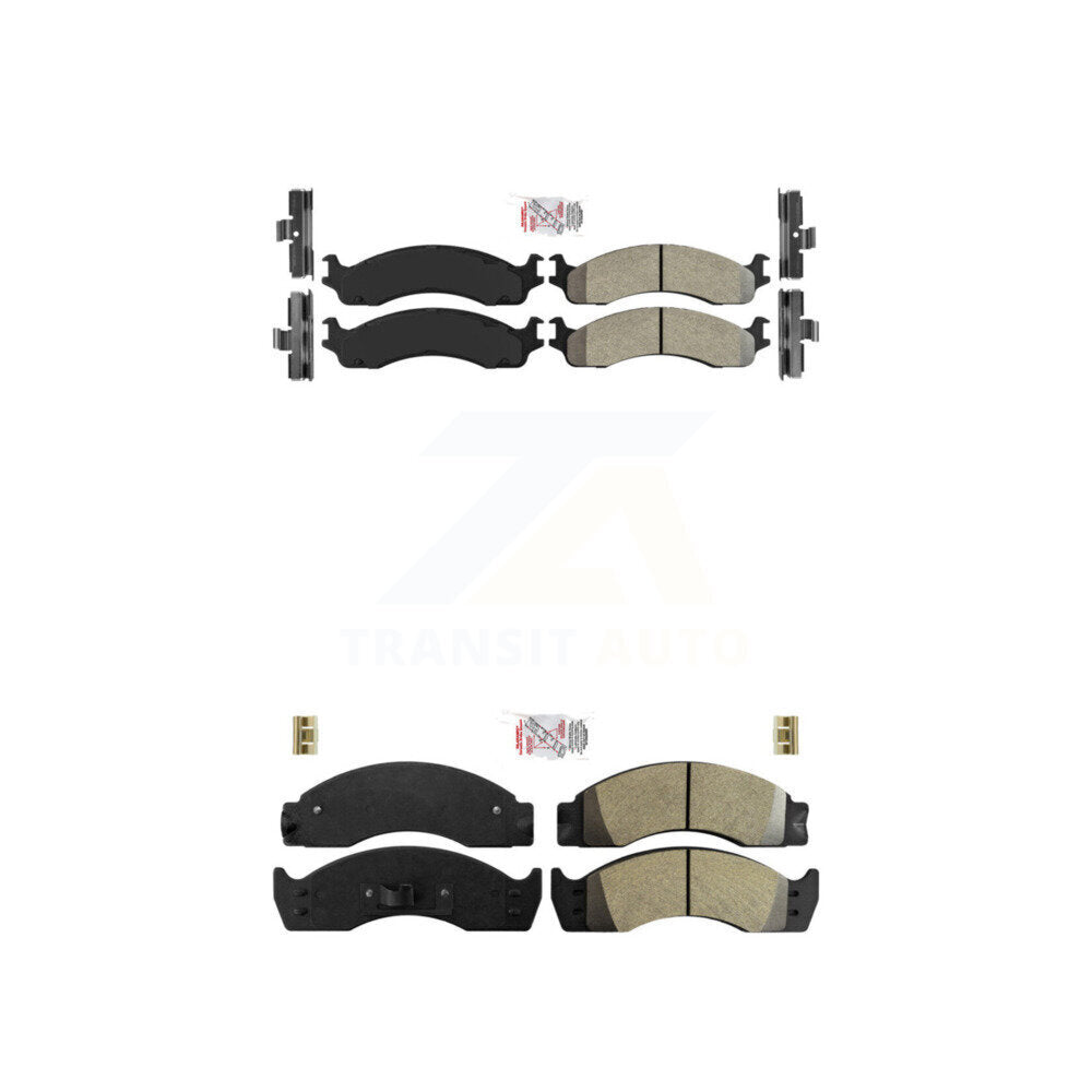 AmeriBRAKES KNF-101714 Disc Brake Pad for 1996-2007 Ford E-450 Super Duty, Ford Econoline Super Duty - Front and Rear