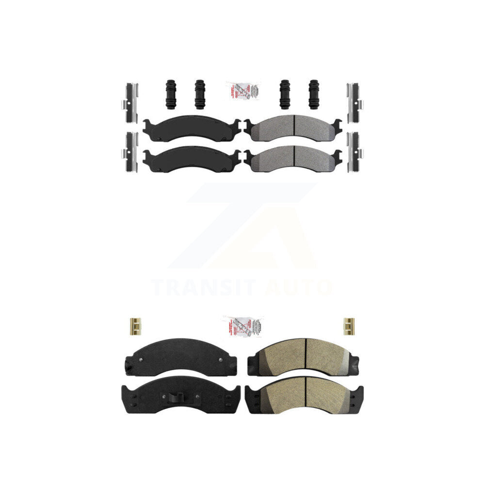 AmeriBRAKES KNF-101715 Disc Brake Pad for 1996-2007 Ford E-450 Super Duty, Ford Econoline Super Duty - Front and Rear
