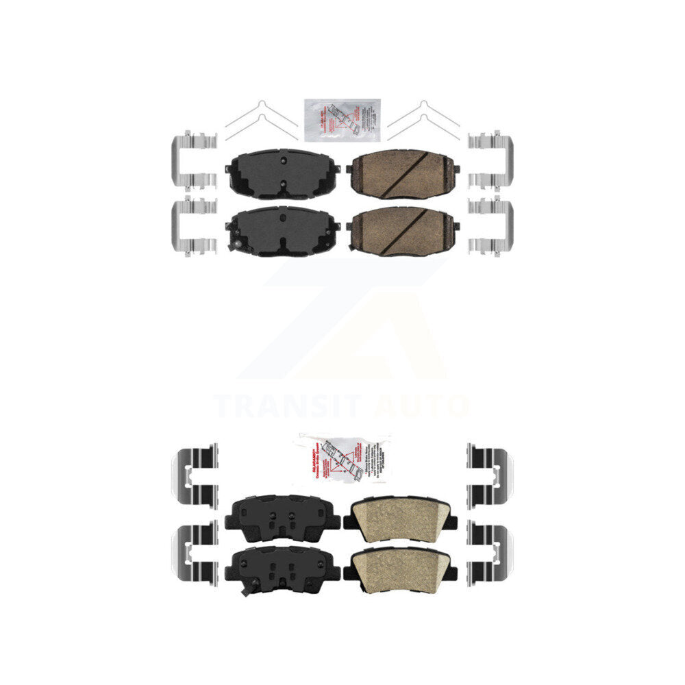 AmeriBRAKES KNF-101728 Disc Brake Pad for 2014-2016 Kia Soul - Front and Rear