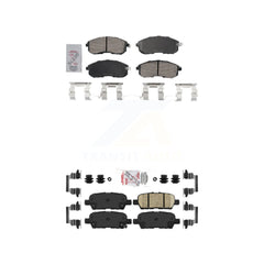 AmeriBRAKES KNF-101733 Disc Brake Pad for 2002-2019 Nissan Sentra, Nissan Altima and More - Front and Rear