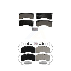 AmeriBRAKES KNF-101742 Disc Brake Pad for 2004-2018 Blue Bird All American FE, Blue Bird Vision School Bus - Front and Rear