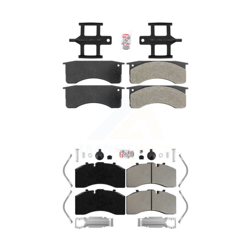 AmeriBRAKES KNF-101745 Disc Brake Pad for 2004-2018 Blue Bird All American FE, Blue Bird Vision School Bus - Front and Rear