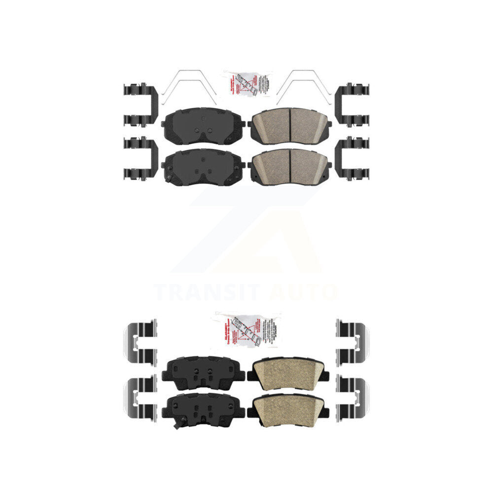 AmeriBRAKES KNF-101762 Disc Brake Pad for 2016 Hyundai Sonata - Front and Rear