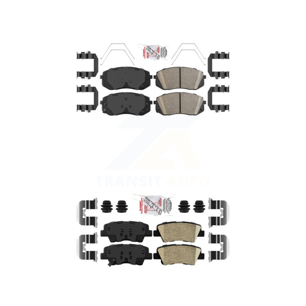 AmeriBRAKES KNF-101763 Disc Brake Pad for 2016 Hyundai Sonata - Front and Rear