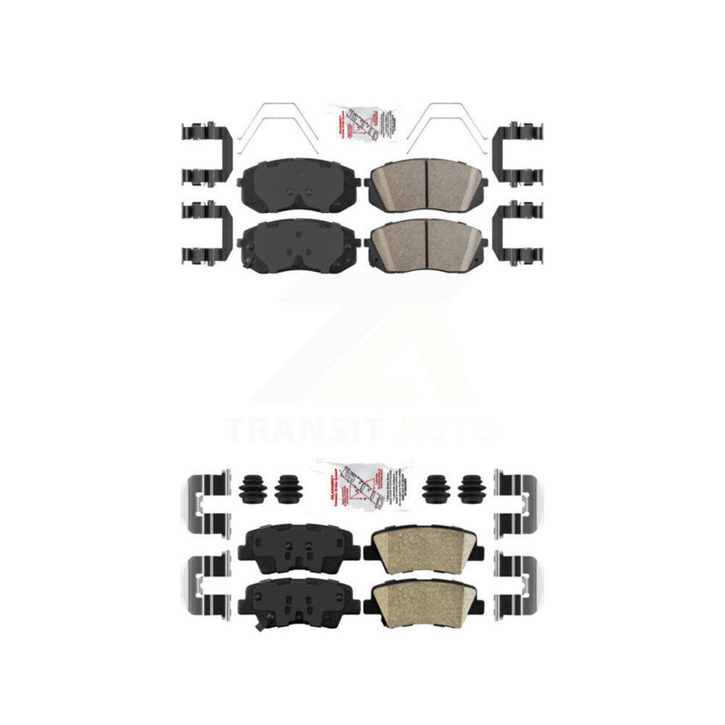 AmeriBRAKES KNF-101763 Disc Brake Pad for 2016 Hyundai Sonata - Front and Rear