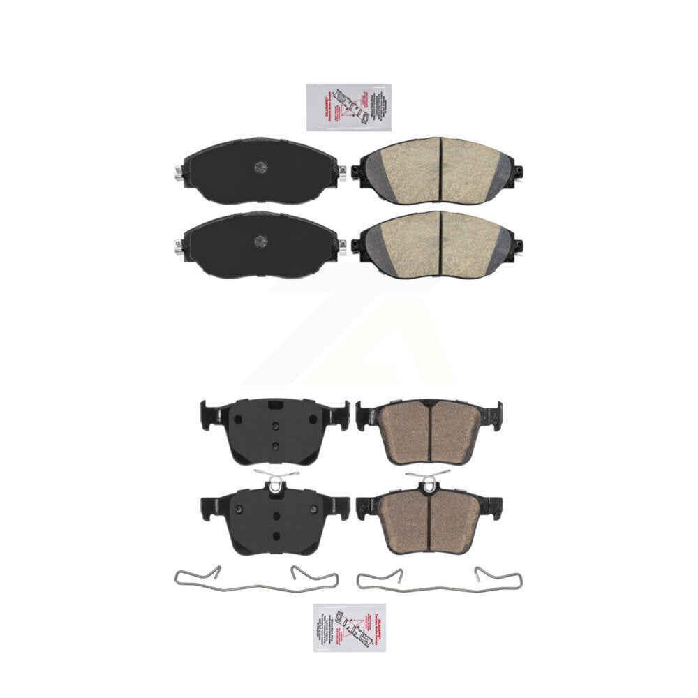 AmeriBRAKES KNF-101770 Disc Brake Pad for 2017-2019 Volkswagen Golf R - Front and Rear