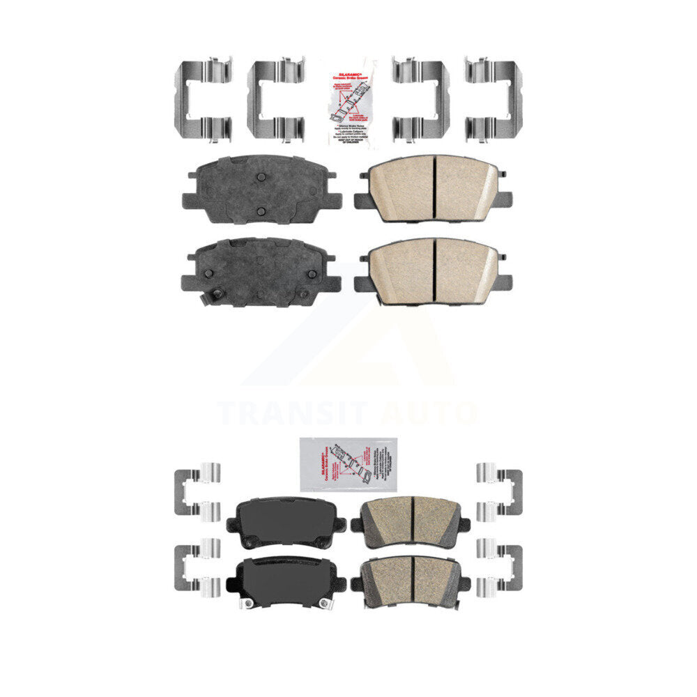 AmeriBRAKES KNF-101773 Disc Brake Pad for 2016 Chevrolet Malibu - Front and Rear