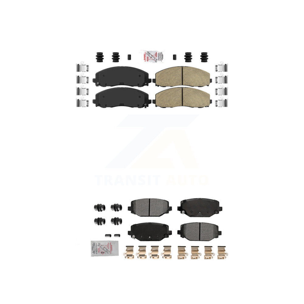 AmeriBRAKES KNF-101786 Disc Brake Pad for 2012-2020 Dodge Grand Caravan, Dodge Journey and More - Front and Rear