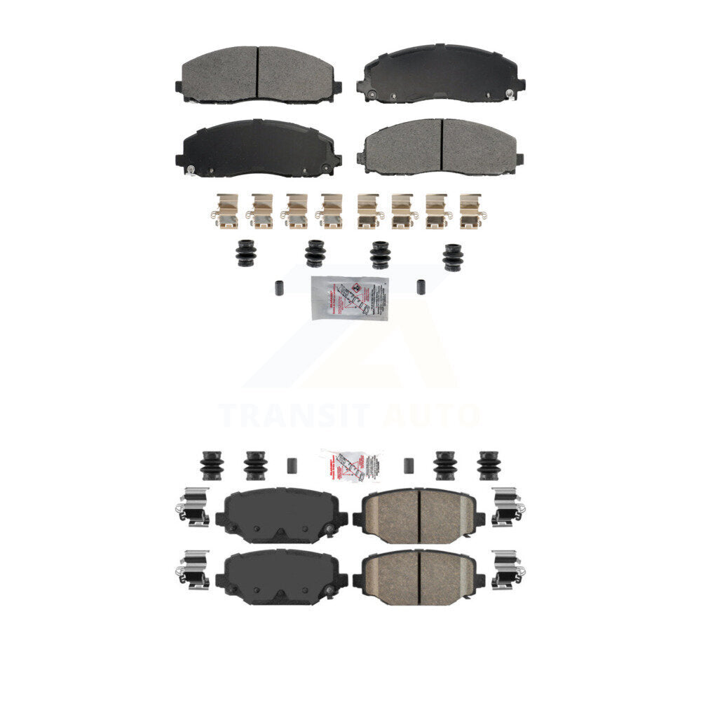 AmeriBRAKES KNF-101789 Disc Brake Pad for 2012-2020 Dodge Grand Caravan, Dodge Journey and More - Front and Rear