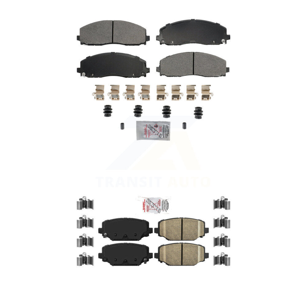 AmeriBRAKES KNF-101790 Disc Brake Pad for 2012-2020 Dodge Grand Caravan, Dodge Journey and More - Front and Rear