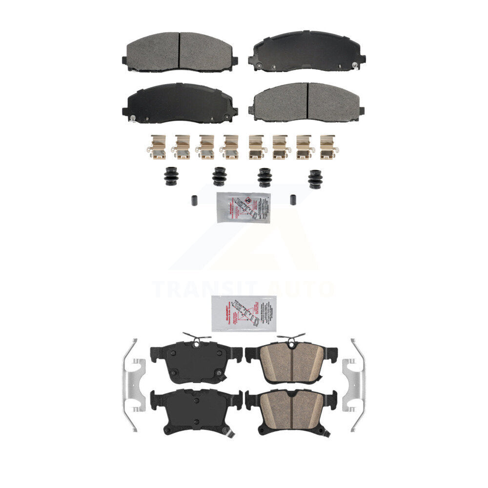 AmeriBRAKES KNF-101791 Disc Brake Pad for 2017-2024 Chrysler Pacifica, Chrysler Grand Caravan, Chrysler Voyager - Front and Rear