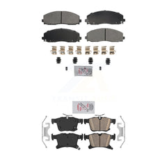 AmeriBRAKES KNF-101791 Disc Brake Pad for 2017-2024 Chrysler Pacifica, Chrysler Grand Caravan, Chrysler Voyager - Front and Rear
