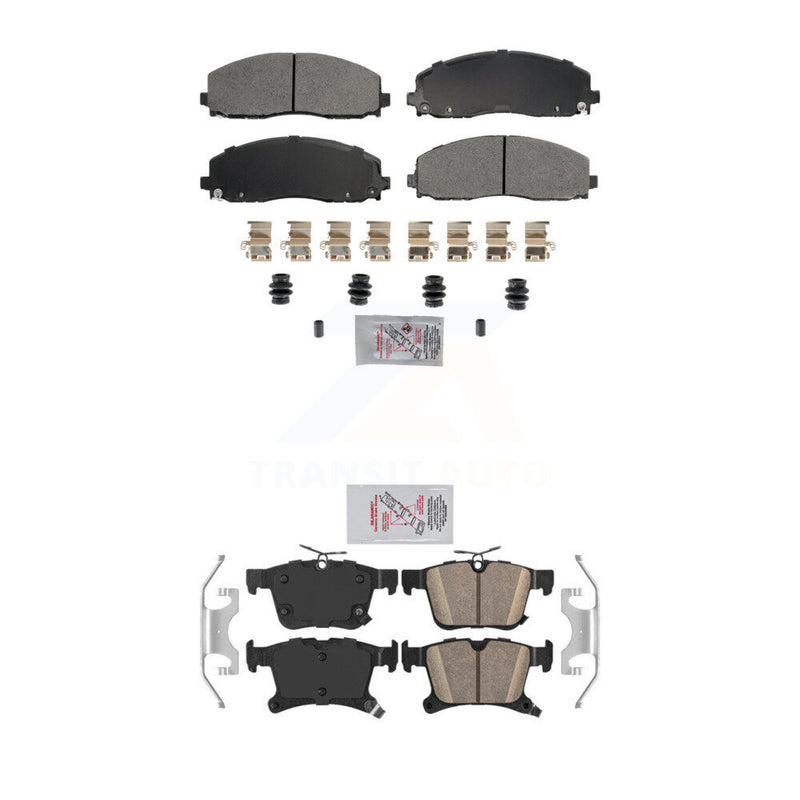 AmeriBRAKES KNF-101791 Disc Brake Pad for 2017-2024 Chrysler Pacifica, Chrysler Grand Caravan, Chrysler Voyager - Front and Rear