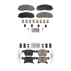 AmeriBRAKES KNF-101792 Disc Brake Pad for 2017-2024 Chrysler Pacifica, Chrysler Grand Caravan, Chrysler Voyager - Front and Rear