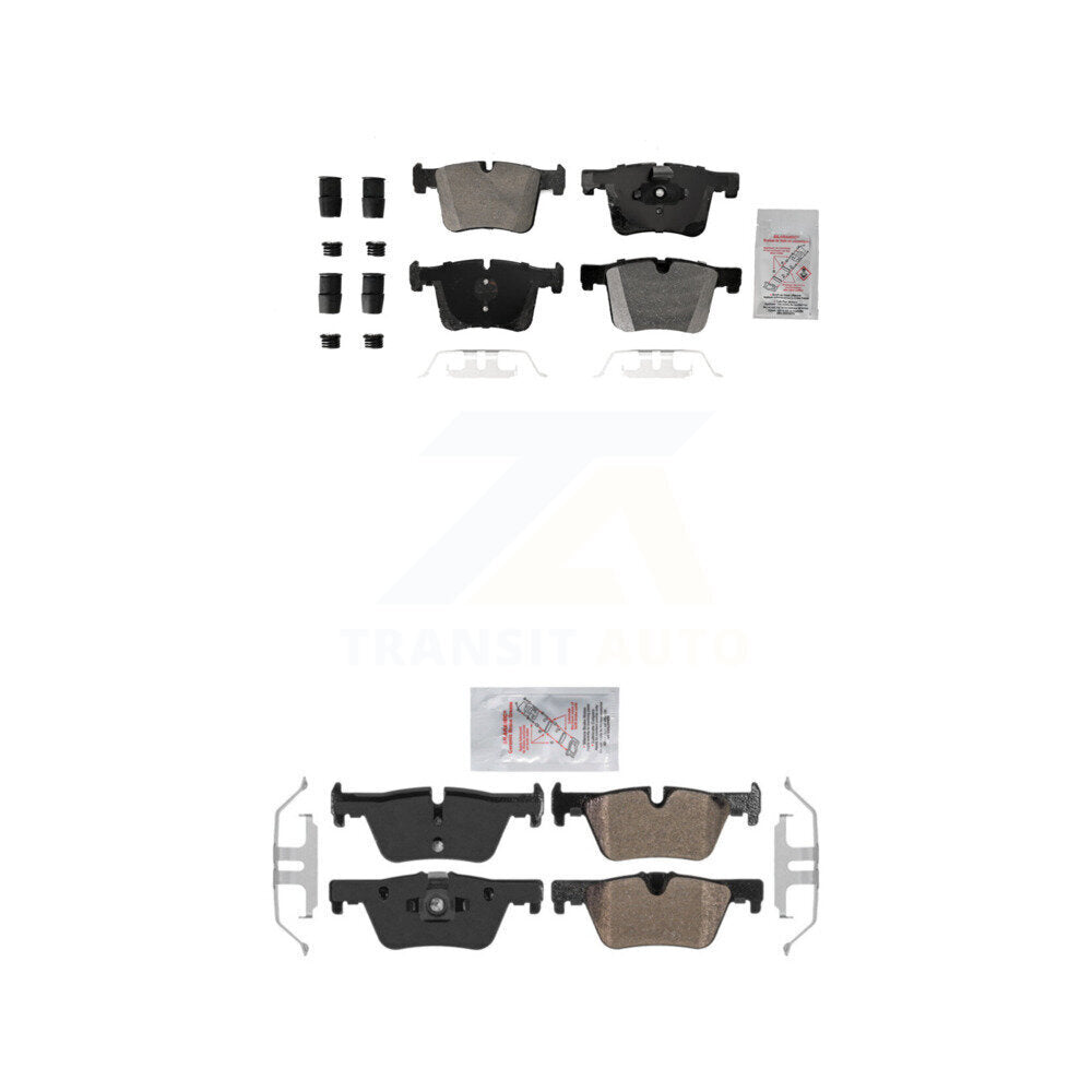 AmeriBRAKES KNF-101799 Disc Brake Pad for 2012-2018 BMW 328d, BMW 328d xDrive and More - Front and Rear