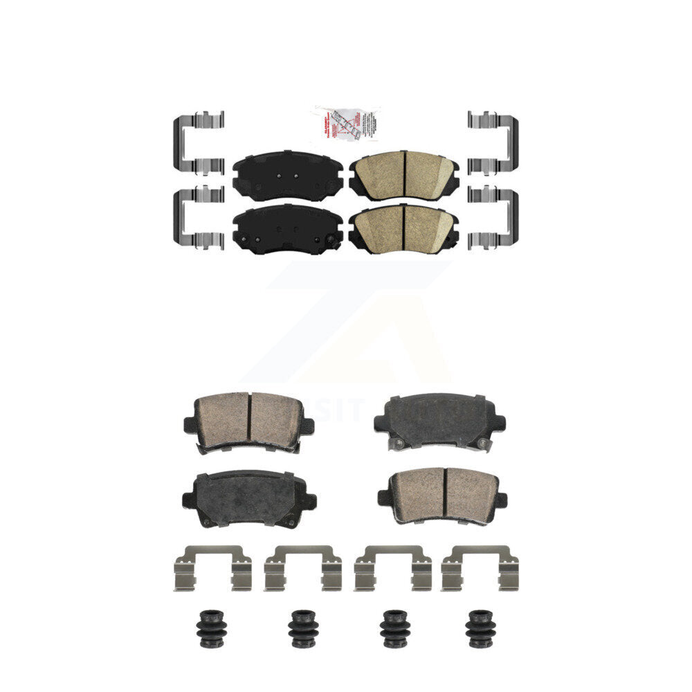 AmeriBRAKES KNF-101811 Disc Brake Pad for 2010-2020 Chevrolet Malibu Limited, Chevrolet Impala and More - Front and Rear