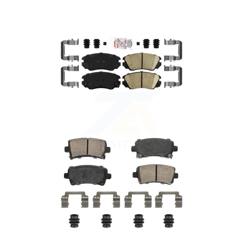 AmeriBRAKES KNF-101812 Disc Brake Pad for 2010-2020 Chevrolet Malibu Limited, Chevrolet Impala and More - Front and Rear