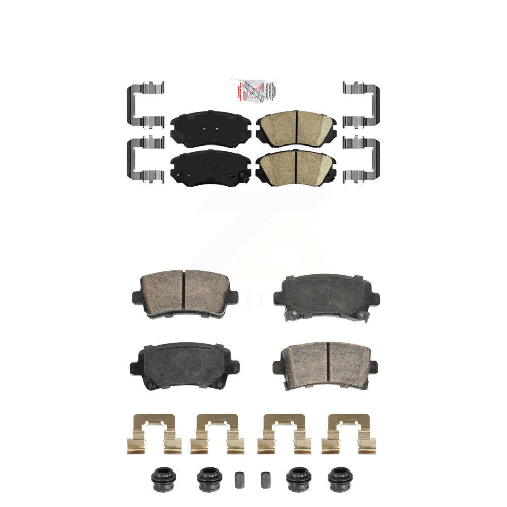 AmeriBRAKES KNF-101813 Disc Brake Pad for 2010-2016 Chevrolet Malibu, Buick LaCrosse and More - Front and Rear