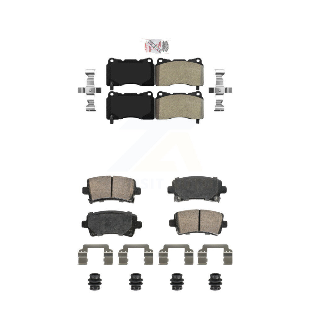 AmeriBRAKES KNF-101815 Disc Brake Pad for 2011-2019 Cadillac XTS, Buick Regal, Saab 9-5 - Front and Rear