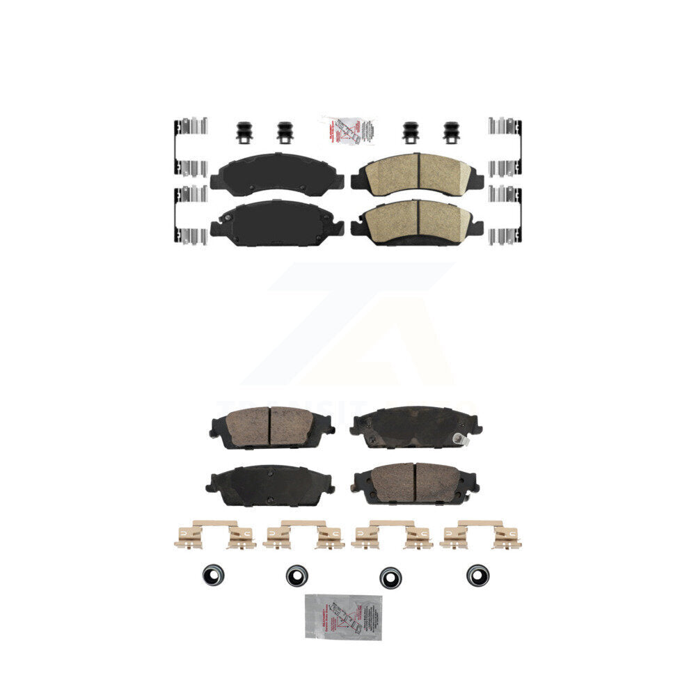 AmeriBRAKES KNF-101832 Disc Brake Pad for 2014-2020 Chevrolet Silverado 1500 LD, GMC Sierra 1500 Limited and More - Front and Rear