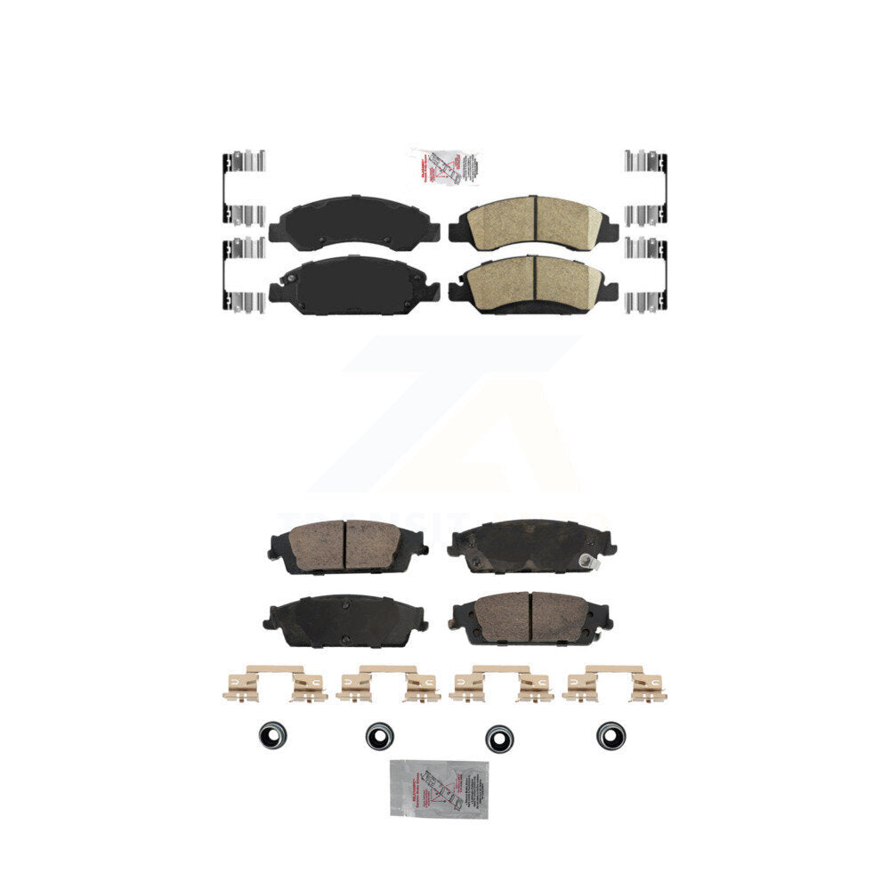 AmeriBRAKES KNF-101833 Disc Brake Pad for 2014-2020 Chevrolet Silverado 1500 LD, GMC Sierra 1500 Limited and More - Front and Rear