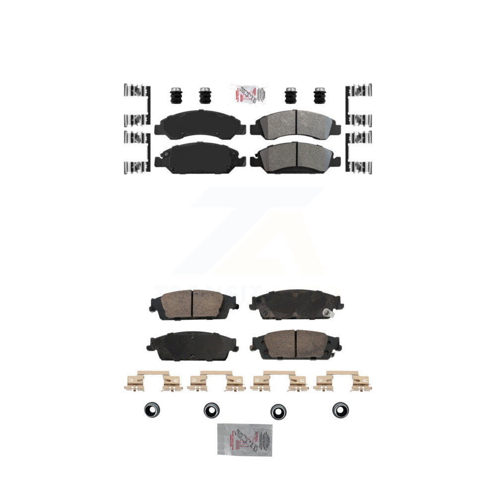 AmeriBRAKES KNF-101834 Disc Brake Pad for 2014-2020 Chevrolet Silverado 1500 LD, GMC Sierra 1500 Limited and More - Front and Rear