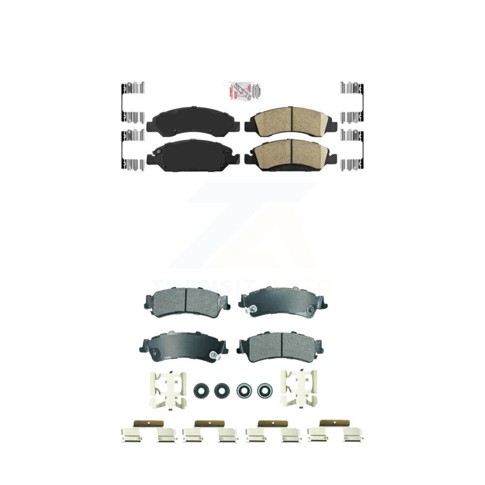 AmeriBRAKES KNF-101838 Disc Brake Pad for 2005-2007 Chevrolet Silverado 1500 Classic, GMC Sierra 1500 Classic and More - Front and Rear