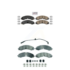 AmeriBRAKES KNF-101853 Disc Brake Pad for 2020-2024 Chevrolet Silverado 3500 HD, Chevrolet Silverado 2500 HD and More - Front and Rear