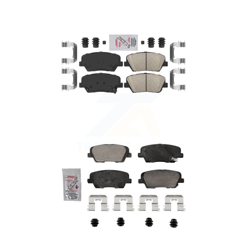 AmeriBRAKES KNF-101856 Disc Brake Pad for 2010-2016 Kia Sorento, Hyundai Santa Fe Sport, Hyundai Santa Fe - Front and Rear