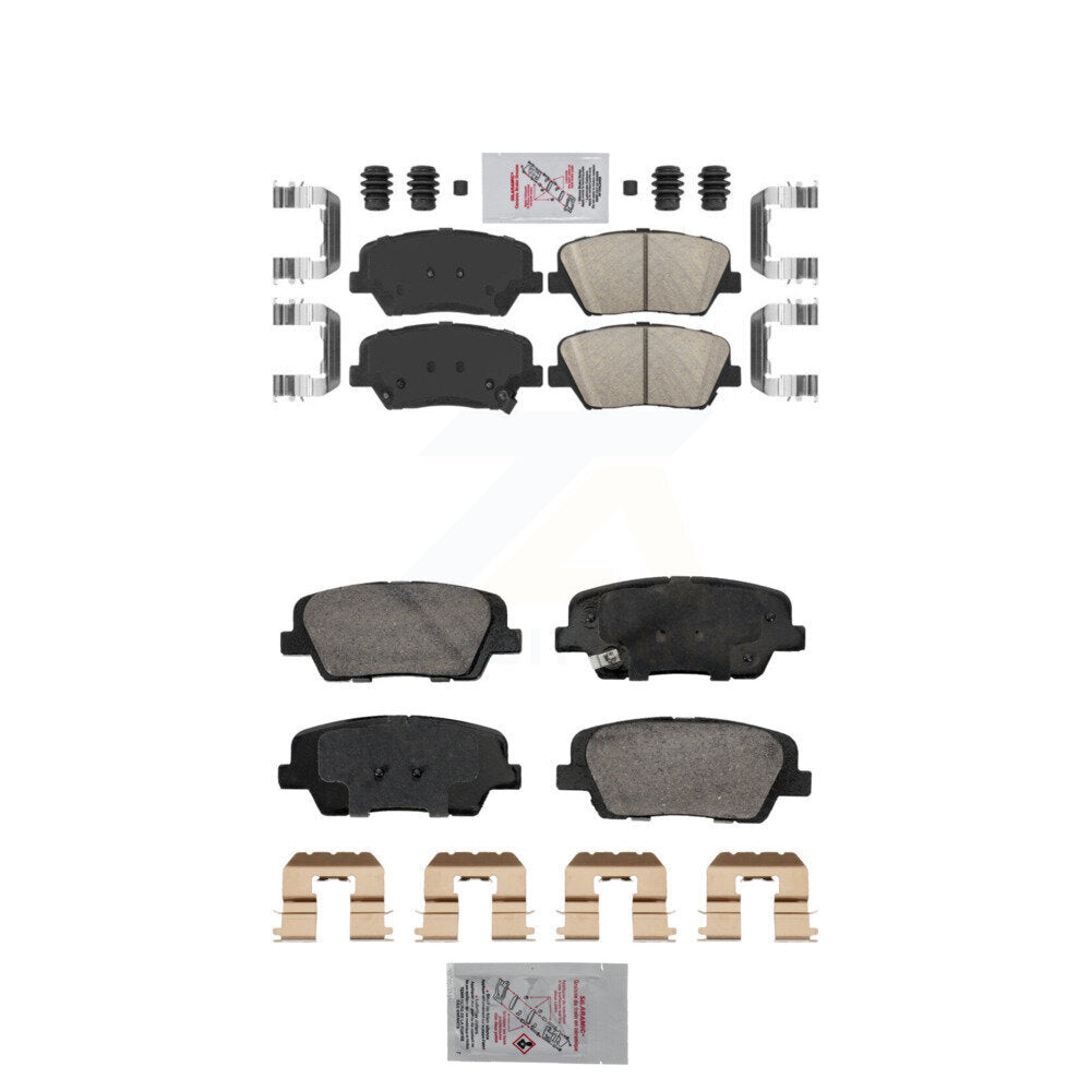 AmeriBRAKES KNF-101857 Disc Brake Pad for 2010-2016 Kia Sorento, Hyundai Santa Fe Sport, Hyundai Santa Fe - Front and Rear