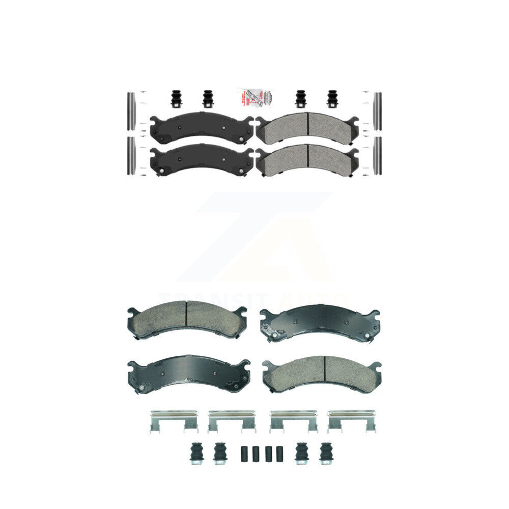 AmeriBRAKES KNF-101890 Disc Brake Pad for 2001-2010 Chevrolet Silverado 3500 Classic, Chevrolet Silverado 3500 HD and More - Front and Rear