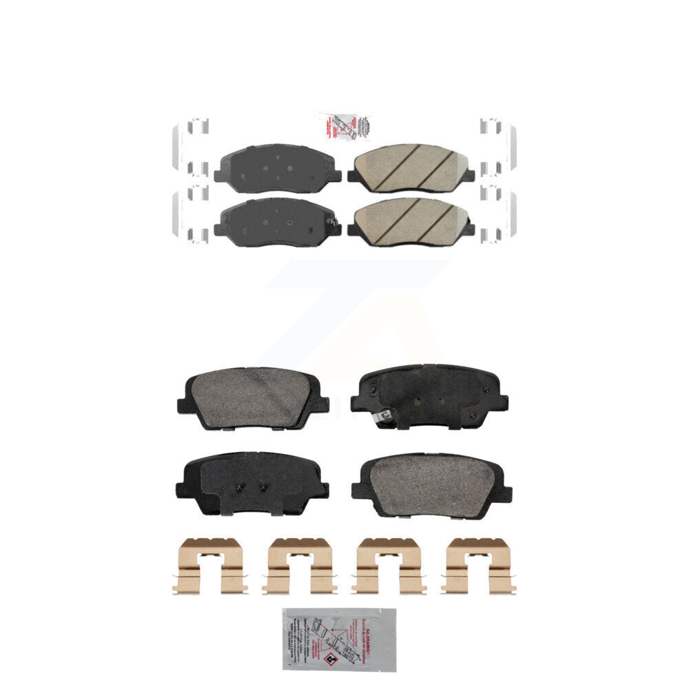 AmeriBRAKES KNF-101906 Disc Brake Pad for 2013-2016 Hyundai Santa Fe, Hyundai Santa Fe XL - Front and Rear