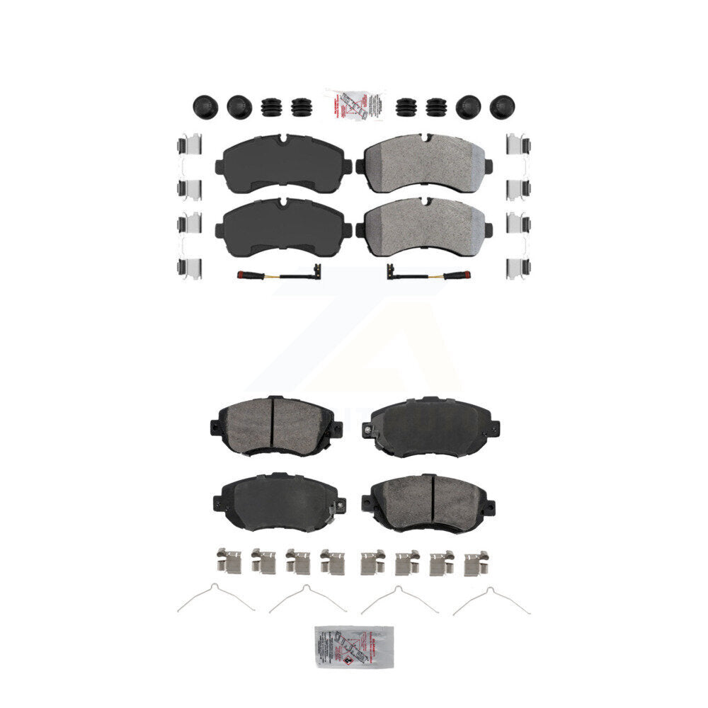 AmeriBRAKES KNF-101907 Disc Brake Pad for 2019-2024 Mercedes-Benz Sprinter 3500, Mercedes-Benz Sprinter 3500XD and More - Front and Rear