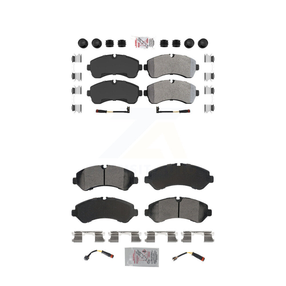 AmeriBRAKES KNF-101908 Disc Brake Pad for 2019-2023 Mercedes-Benz Sprinter 3500, Mercedes-Benz Sprinter 3500XD and More - Front and Rear