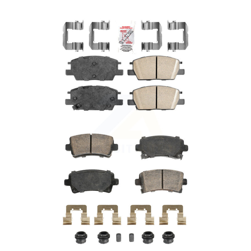 AmeriBRAKES KNF-101912 Disc Brake Pad for 2016 Chevrolet Malibu - Front and Rear